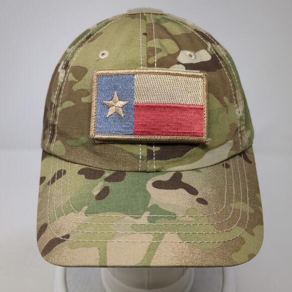 Texas Flag Slideback Baseball Cap Multicolor One Size Embroidered Camo Condor - Picture 2 of 9